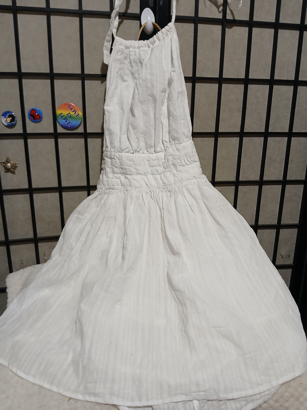 wild fable White Backless Halter Maxi Dress